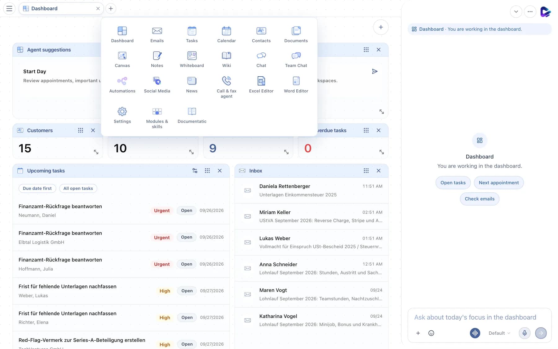 Page picker for a new tab